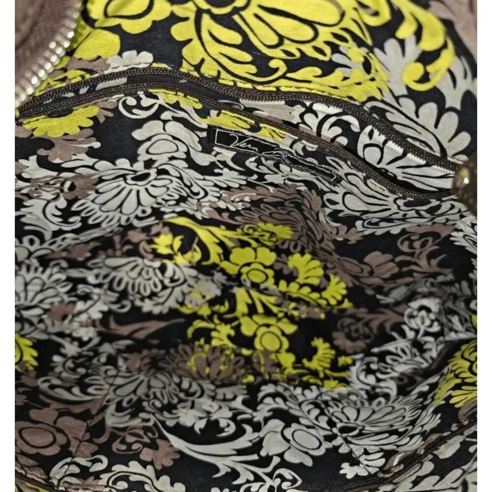 VERA BRADLEY Espresso Baroque Microfiber Hobo Bag